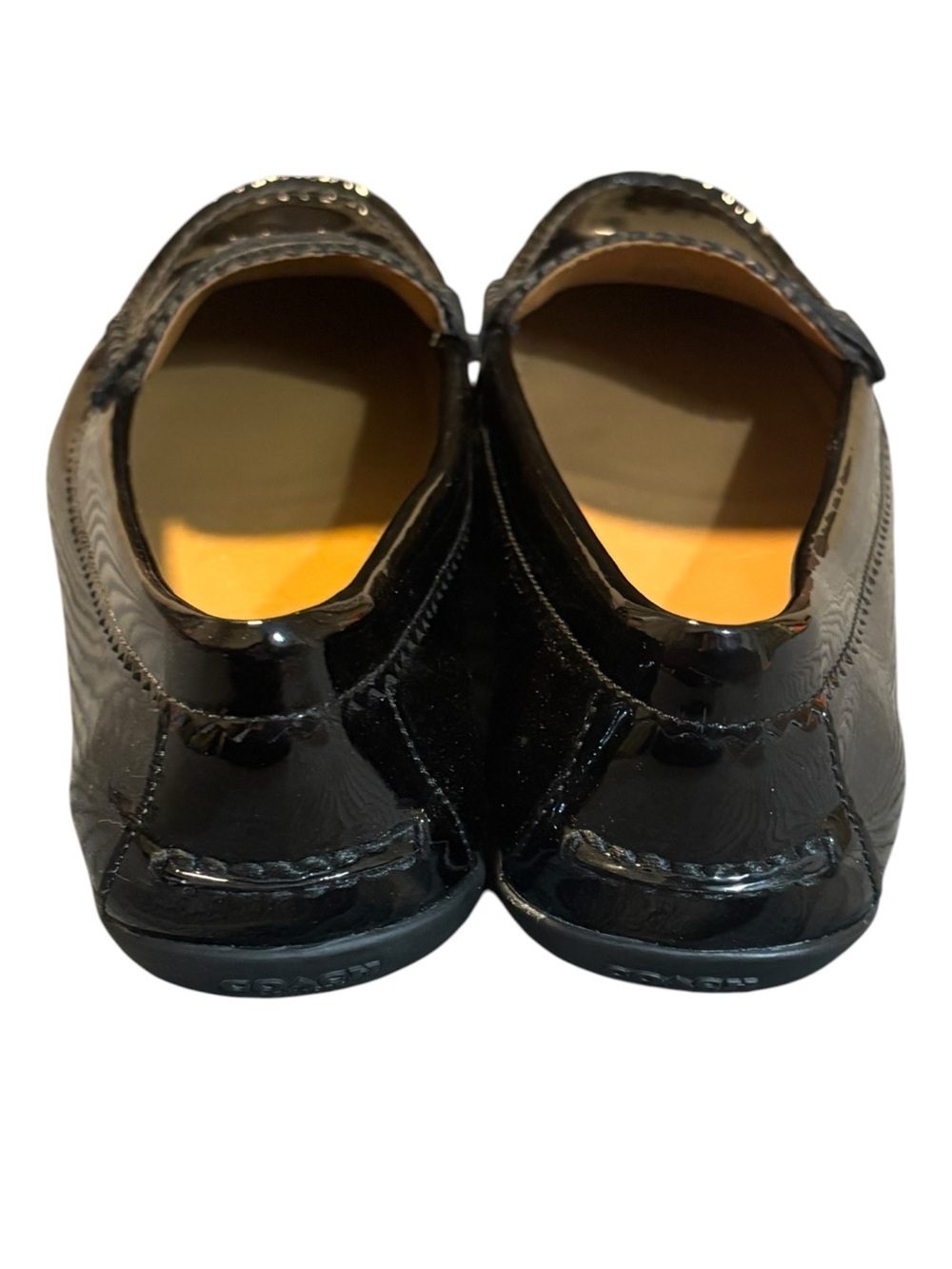 Coach loafers Odette black patent leather flats size 8.5 US women’s - Picture 5 of 10